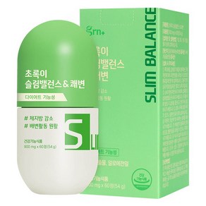 GRN 초록이 슬림밸런스 & 쾌변 지구력 다이어트 54g, 60정, 1개