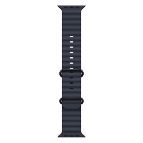 Apple 정품 2024 애플워치 오션밴드, 44/45/46/49mm, Regula, 네이비 / 블랙