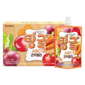 팅글 로엘 ABC 곤약젤리 사과 당근 비트, 80g, 10개