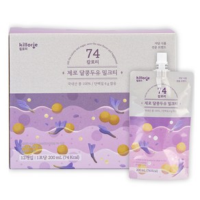 킬로리 제로달콩 두유 밀크티, 12개, 200ml