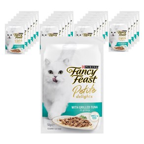 팬시피스트 3개월 이후 고양이 쁘띠딜라이트 주식파우치, 참치, 50g, 24개