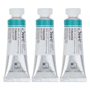 신한화구 전문가 수채화물감 SWC 튜브 C시리즈 903 터콰이스 블루 라이트 3p, 15ml, 1색