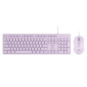 지클릭커 OFFICEPRO 저소음 키보드 + 마우스 세트, 퍼플, GMK-300, 일반형
