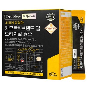 닥터스노트 팔레오 카무트 브랜드밀 오리지널 효소 28p, 84g, 1개