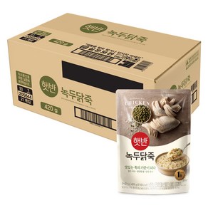 햇반 녹두닭죽, 420g, 21개