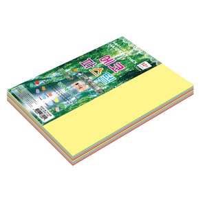 종이문화 에코파스텔 얇은 10색 양면색상지 120g 32절, 200개