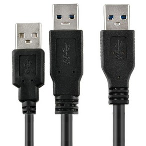 컴스 USB 3.0A M to USB 3.0A M +2.0A M Y형 케이블 젠더 IT078, 1개