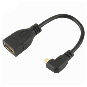 컴스 HDMI F to Mico HDMI M 좌향꺾임 변환젠더 NA791, 1개