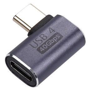 컴스마트 GEN3 USB 4.0 C타입-C타입 MF 이마커 40Gbps 꺾임 젠더 JA054