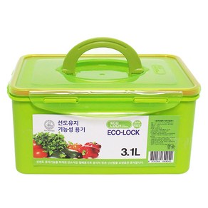 에코락 신선보관 기능성 보관기간연장 김치 밀폐용기, 1개, 3.1L