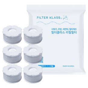 필터클래스 바디럽 퓨어썸 호환 베이직 세면대 필터 6p, 1개, 무향