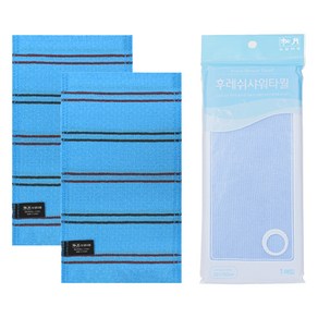 송월타월 빅다이아몬드 때밀이 60 2p + 후레쉬 샤워타월 세트, 블루(때밀이), 블루(샤워타월), 1개