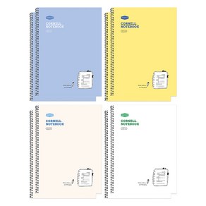 핑크풋 타이틀 코넬 노트 4종 x 2p 세트, 혼합색상, 1세트