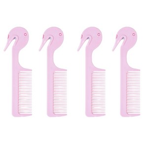 신도프라임 머리끈 커터 빗, 4개, 핑크
