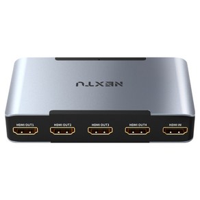 넥스트유 부요아 UHD 8K 60Hz 1:4 HDMI 2.1 EDID 분배기 4포트 아날로그 디지털 광 오디오 8332SP8K60, 메탈블랙, 1개