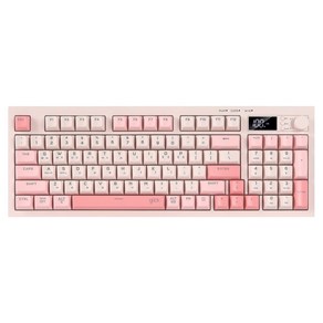지클릭커 오피스프로 사일런스 M RGB 풀윤활 무소음 94키 LCD 블루투스 유무선 키보드, Coral RC1, WK50, 제조사축