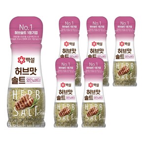 백설 허브맛솔트 와인 버터, 40g, 6개