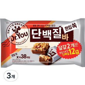 닥터유 단백질바 한입쏙, 380g, 3개