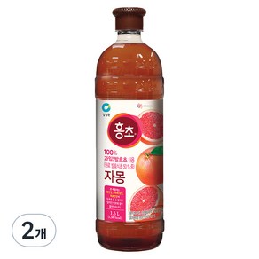 대상 청정원 홍초 자몽, 1.5L, 2개