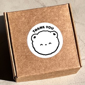리드홈 포장 데코 원형 큰 곰돌이 스티커 3.5cm, 화이트, 120개