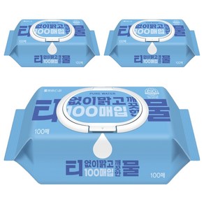 코디 티없이 맑고 깨끗한 물티슈 캡형, 100매, 3세트