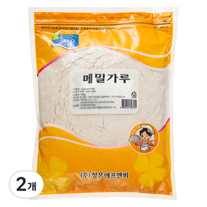 청은 메밀가루, 1kg, 2개