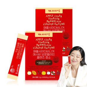 비타민마을 애플사이다비니거 애사비 브로멜라인 클렌즈 효소 30p, 60g, 2개