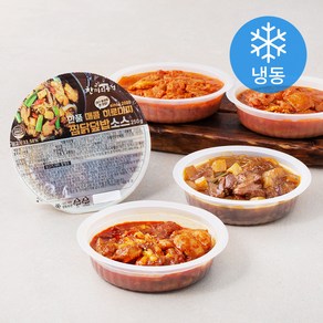 매콤 덮밥소스 A 세트 치즈불닭 210g + 제육덮밥 210g + 김치짜글이 200g + 매콤 히로미찌찜닭 250g (냉동)