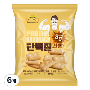 푸드스타 단백질 건빵, 60g, 6개