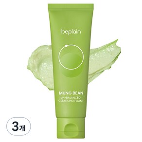 [비건뷰티] 비플레인 녹두 약산성 클렌징폼, 80ml, 3개