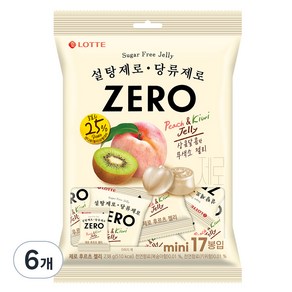 롯데제과 제로 후르츠 젤리, 238g, 6개