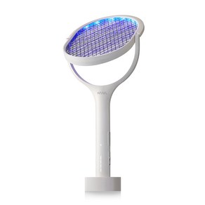 한일 LED 회전형 원버튼 시그니처 전기모기채 V2, 크림화이트