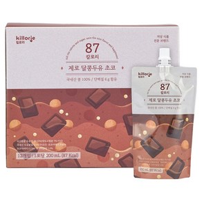킬로리 제로 달콩 단백질 두유 초코맛, 1박스, 200ml