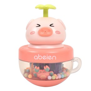 펌프식 물총 목욕놀이완구 오뚝이 돼지, 혼합색상, 1개