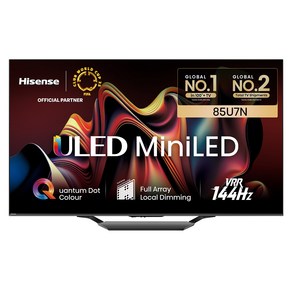HISENSE 4K ULED Mini LED 스마트TV, 215cm(85인치), 85U7N, 스탠드형, 방문설치