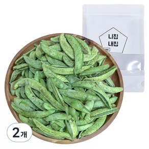 바삭바삭 껍질채 그대로 완두콩칩, 80g, 2개