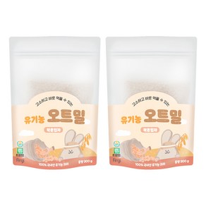 퍼기 유아용 유기농 오트밀 이유식 작은입자, 300g, 2개