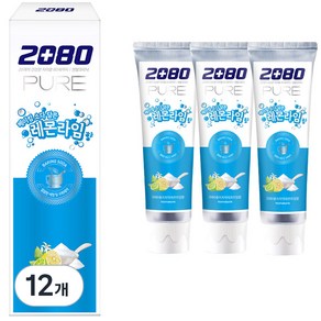 2080 베이킹소다 담은 퓨어치약 레몬라임향, 120g, 12개