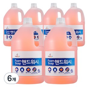 비타할로 폼 솝 핸드워시 대용량 리필 4 L, 4L, 6개