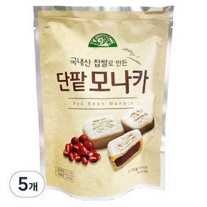 OganicStoy 찹쌀로 만든 단팥 모나카, 112g, 5개