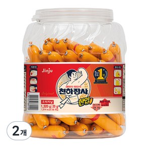 진주햄 천하장사 한입 오리지날 소시지, 1.32kg, 2개