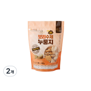 보리 수제 누룽지, 400g, 2개