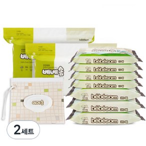 베베솜 건티슈 10매입 x 4개 + 20매입 x 3개 + 100매입 x 2개 + 지퍼백 세트, 2세트