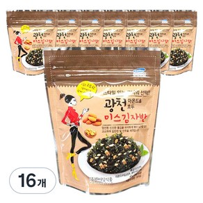 광천 아몬드 & 호두 미스김자반, 40g, 16개