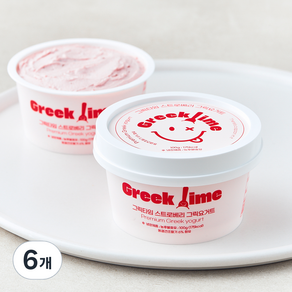 그릭타임 스트로베리 그릭요거트, 100g, 6개, 1개입