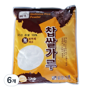 신진식품 찹쌀가루, 1kg, 6개