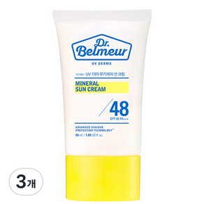 더페이스샵 닥터벨머 UV 더마 무기자차 선크림 SPF48 PA+++, 50ml, 3개