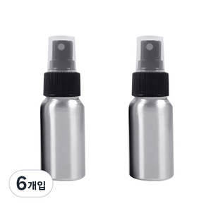 DM 뷰티 스프레이 알루미늄 공병 30ml, 블랙, 6개