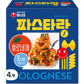 농심 파스타랑 볼로네제, 4개, 180g