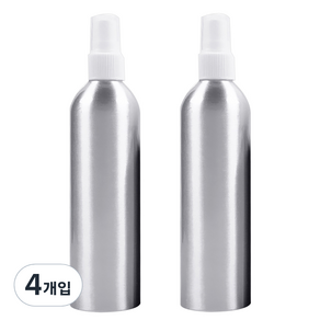 DM 뷰티 스프레이 알루미늄 공병 250ml, 화이트, 4개